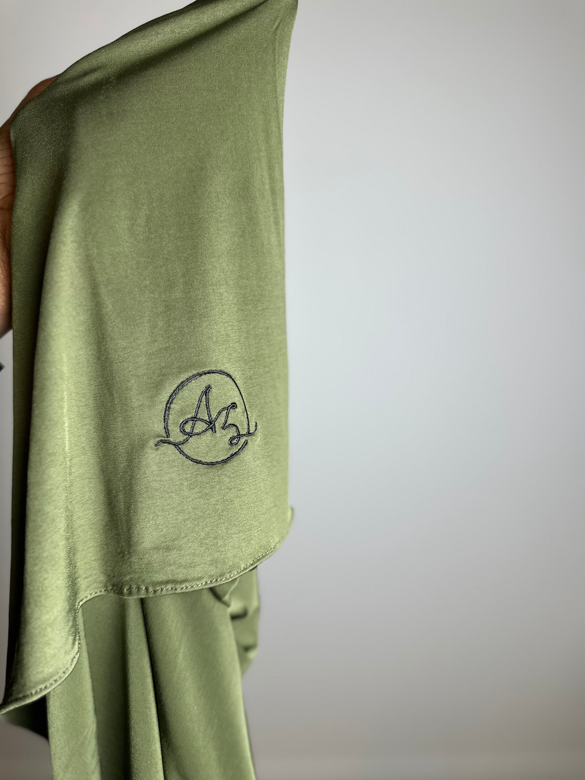Jersey Liquid dentelle vert olive