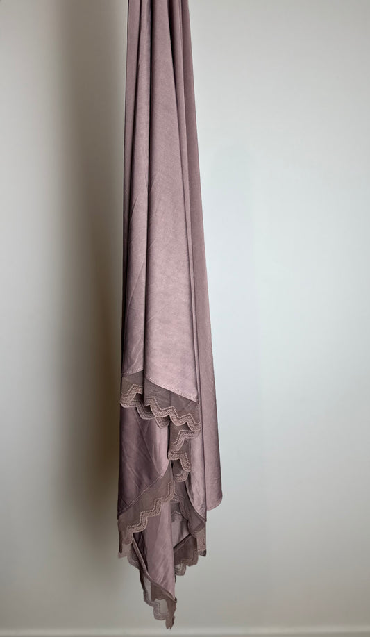 Jersey Liquid dentelle vieux rose