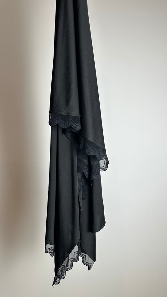 Jersey Liquid dentelle noir